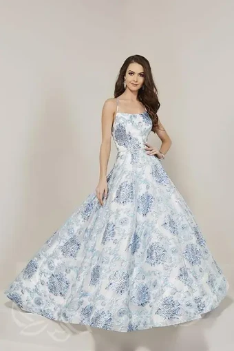 House of Wu Metallic Print Formal Gown #0 default China Blue thumbnail