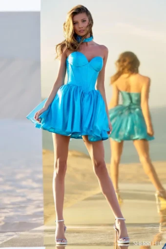 Sherri Hill 56771 #3 Turquoise thumbnail