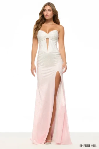 Sherri Hill 57901 #3 Ivory/Pink Ombre thumbnail