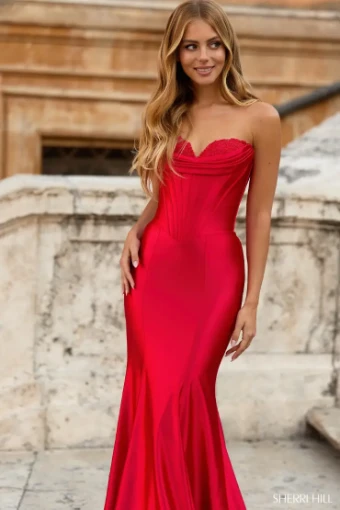 Sherri Hill 57986 #5 Candy Pink thumbnail